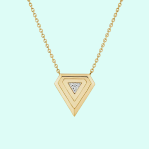Triangle CZ Stainless Necklace - Image 1